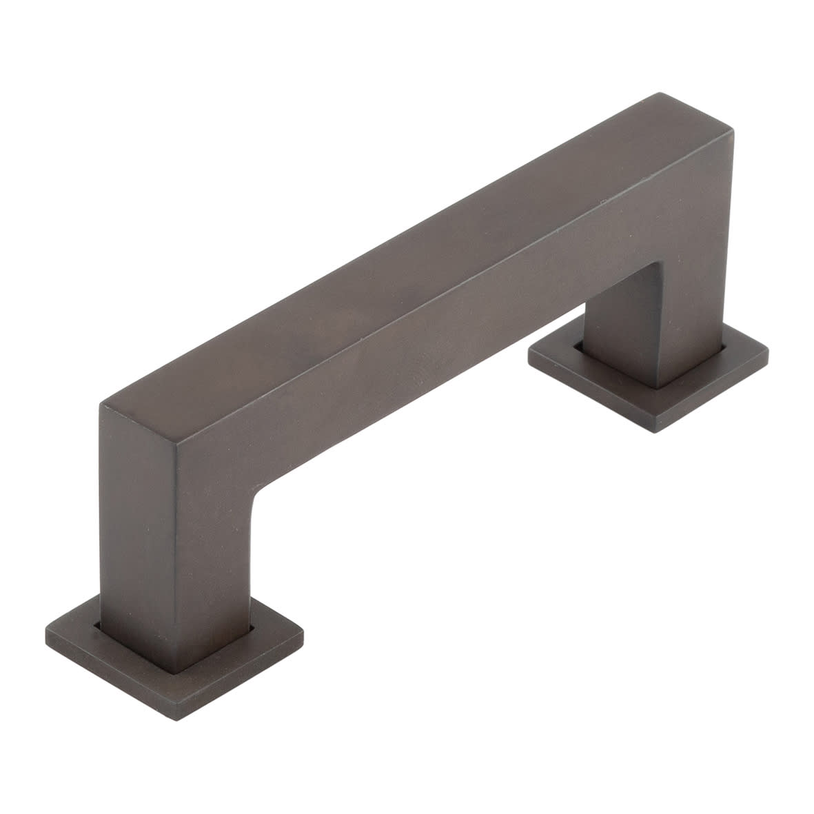 Trafalgar 25mm Square D-Bar Cabinet Pull Handle - 96mm c/c - Dark Bronze