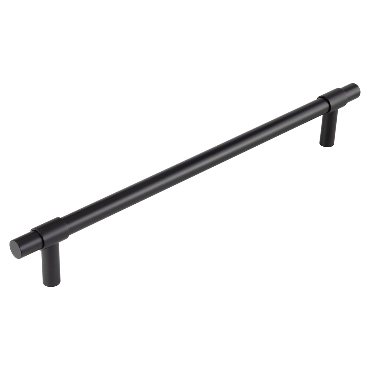 Black 20mm T-Bar Door Pull Handle - Bolt Fix - 425 c/c