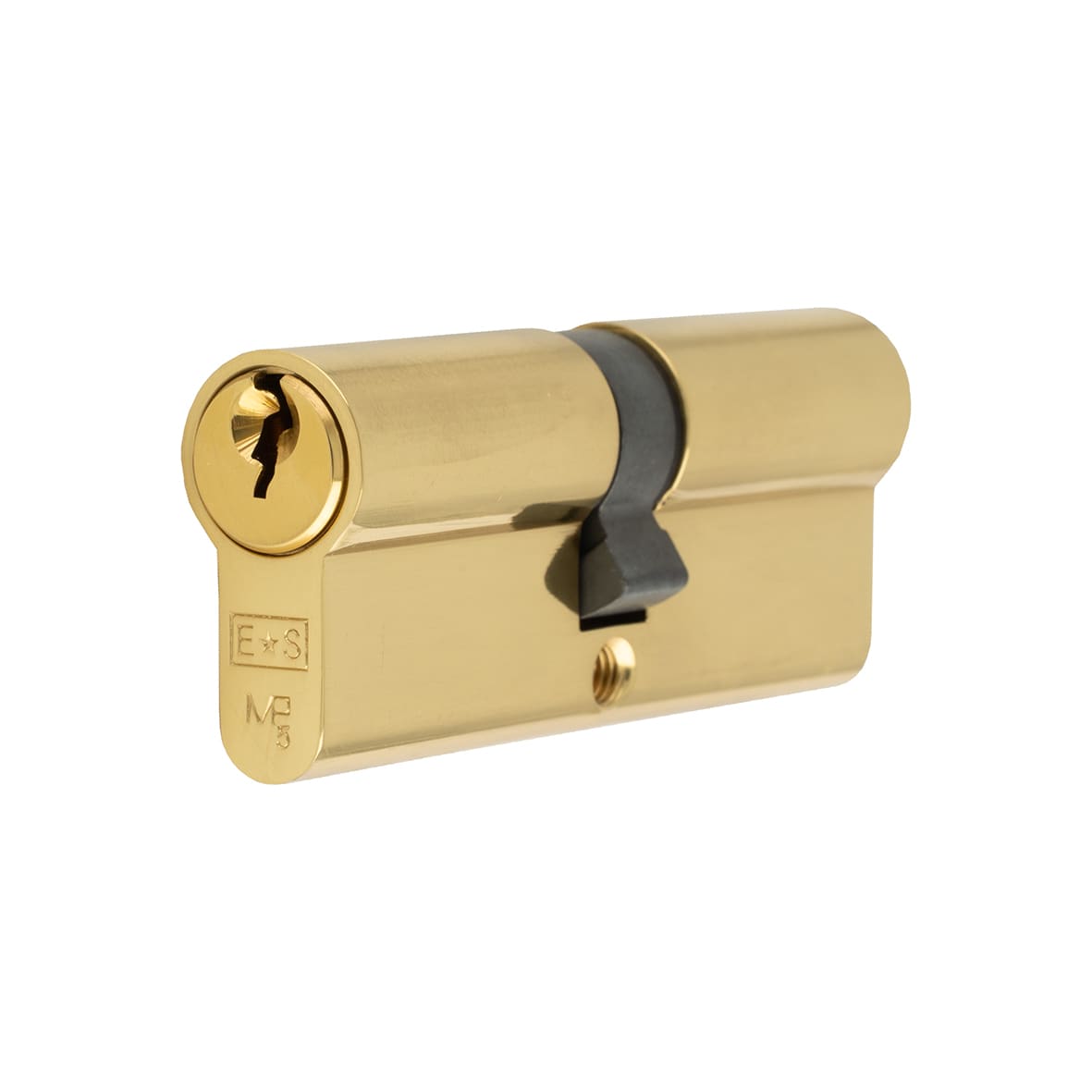 5 Pin 80mm Euro Double Cylinder - 40 + 40mm - Polished Brass - Master Keyed