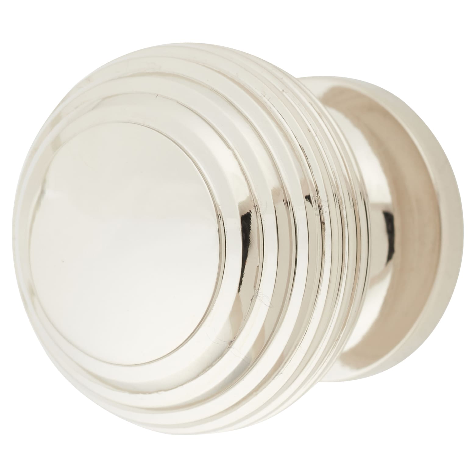 Beehive Round Cabinet Knob - 30mm Diameter - Polished Nickel