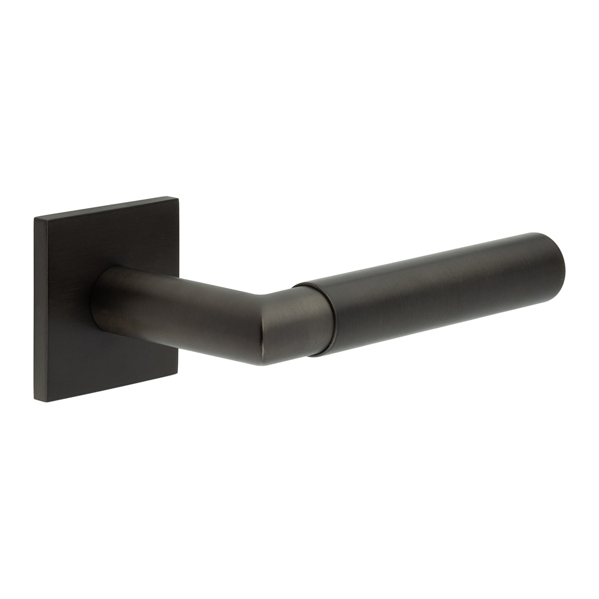 Dark Bronze Fixed Dead Door Handles on Square Rose - CR-102 Range