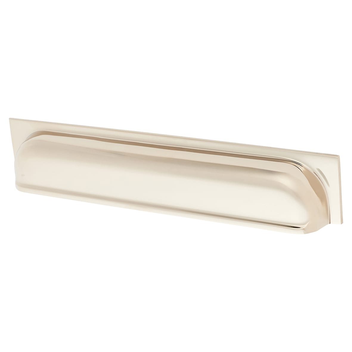 Quantock Cabinet Cup Handle - 203mm Centres - PVD Polished Nickel
