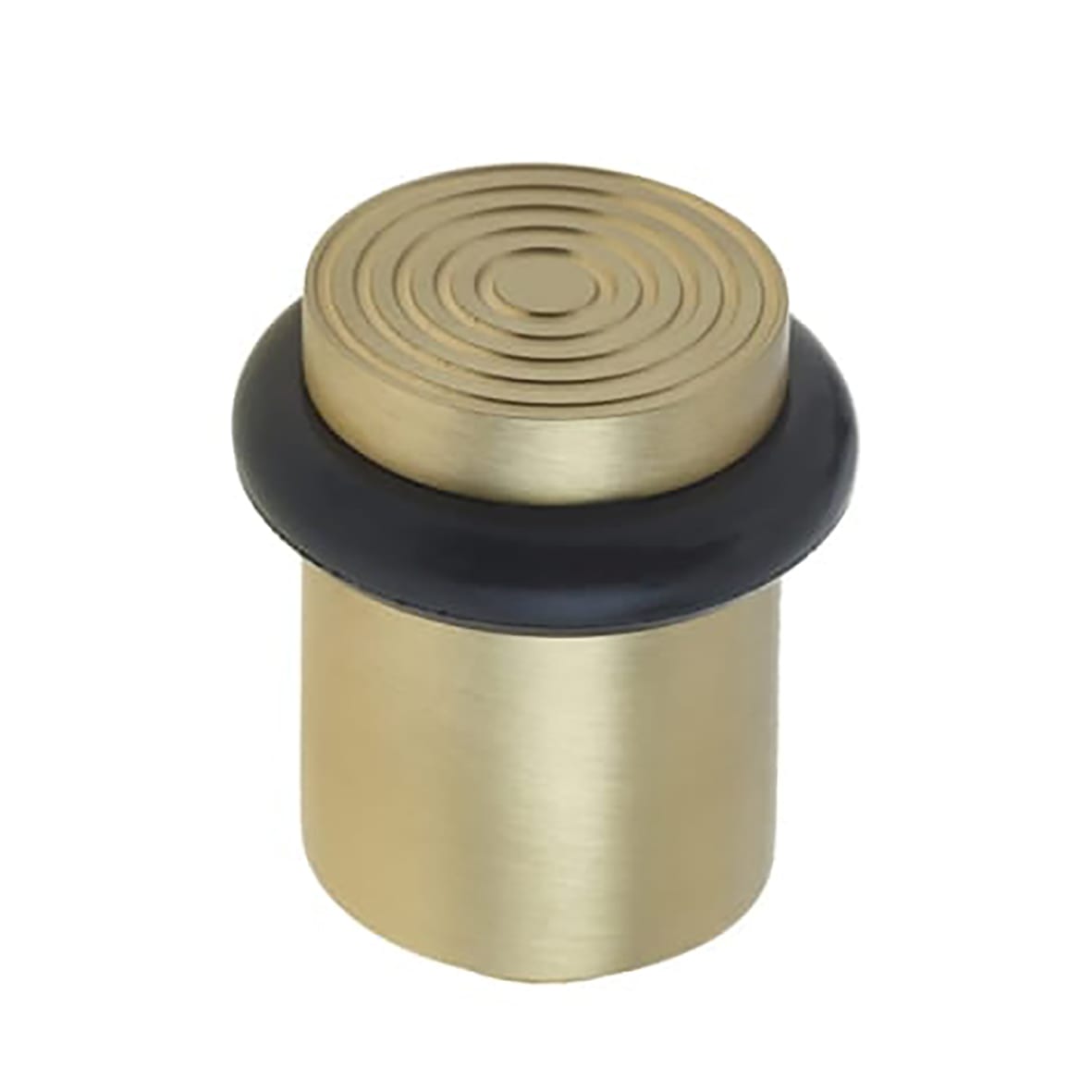Reeded Floor Door Stop - 40 x 38mm - Satin Brass