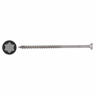 T-Star Plus Torx Countersunk Wood Screws - 4.5 x 50mm - A2 Stainless Steel - Pack of 200