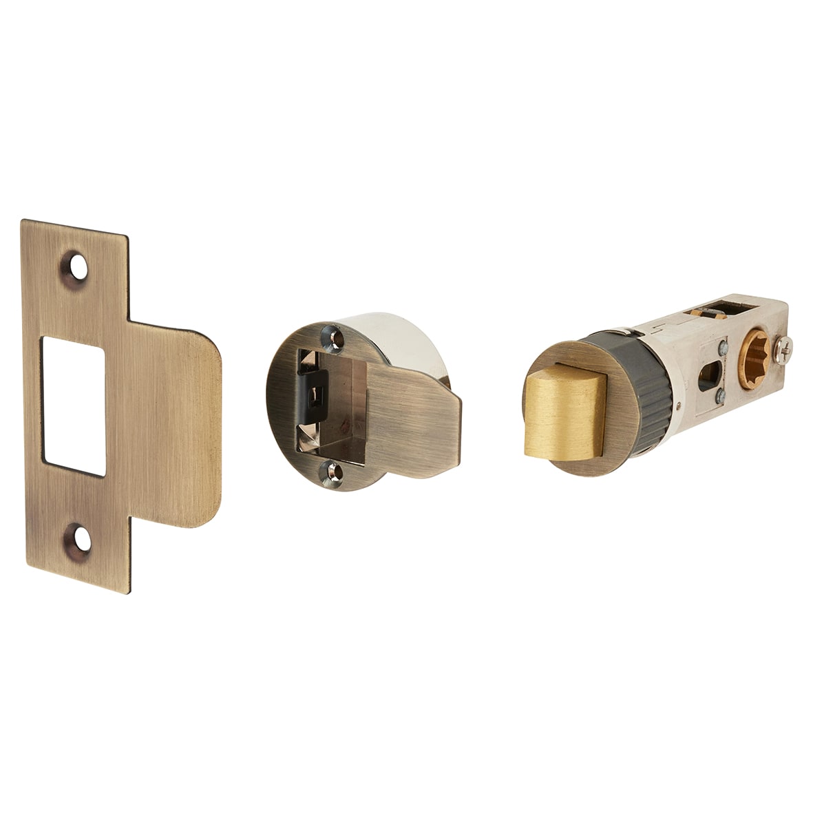 Smartlatch Pack - 57mm Backset - 3 x Ball Bearing Hinges - Matt Antique Brass