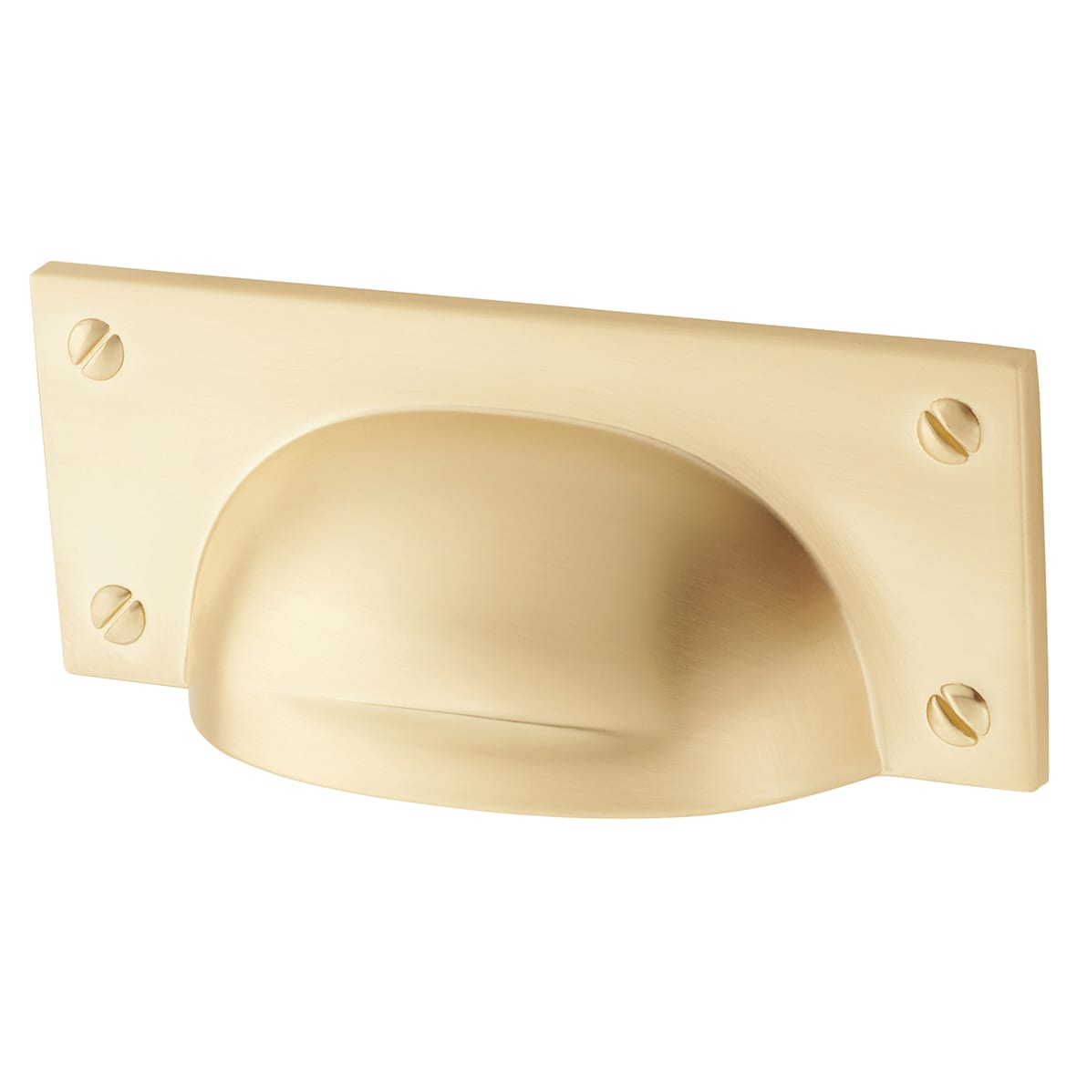 Neston Cabinet Cup Handle - 76mm Centres - Satin Brass