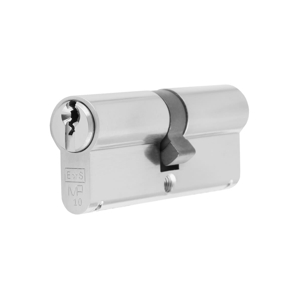 10 Pin 80mm Euro Double Cylinder - 40 + 40mm - Polished Chrome - Master Keyed
