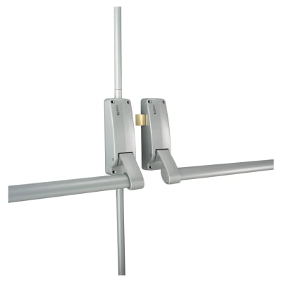 377 Rebated Double Door Push Bar Panic Exit Set - Timber Door