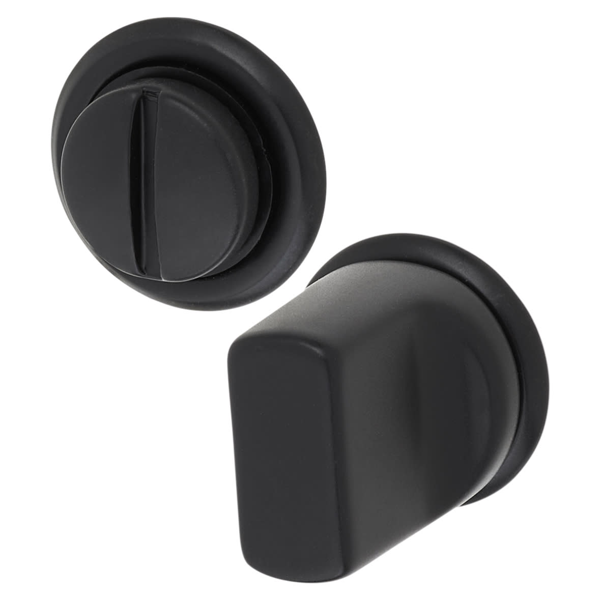 Mini Rose Bathroom Turn & Release - 28mm Diameter - Matt Black