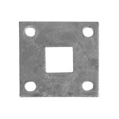 Monkey Tail 16mm Gate Bolt Socket - Flat Keep - 50mm Length - Zinc Plated