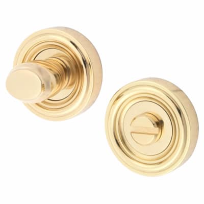 Parisian Bathroom Turn & Release - 40mm Diameter - Polished Brass