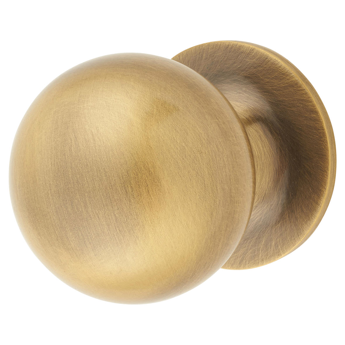 Marcus Ball Cabinet Knob - 38mm Diameter - Antique Brass