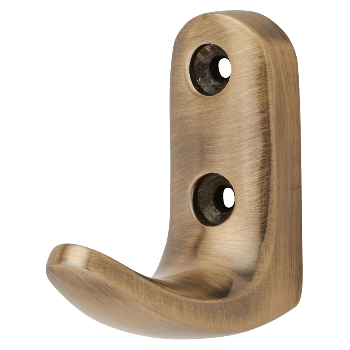 Heavy Duty Single Coat Hook - 45 x 43mm - Antique Brass