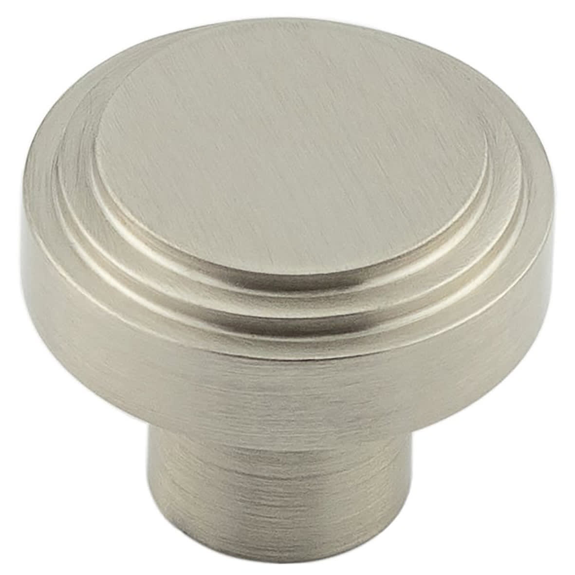 Cropley Stepped Round Cabinet Knob - 30mm Diameter - Satin Nickel