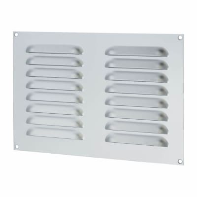 Hooded Louvre Vent - 242 x 165mm - 6650mm² Free Air Flow - Satin Aluminium