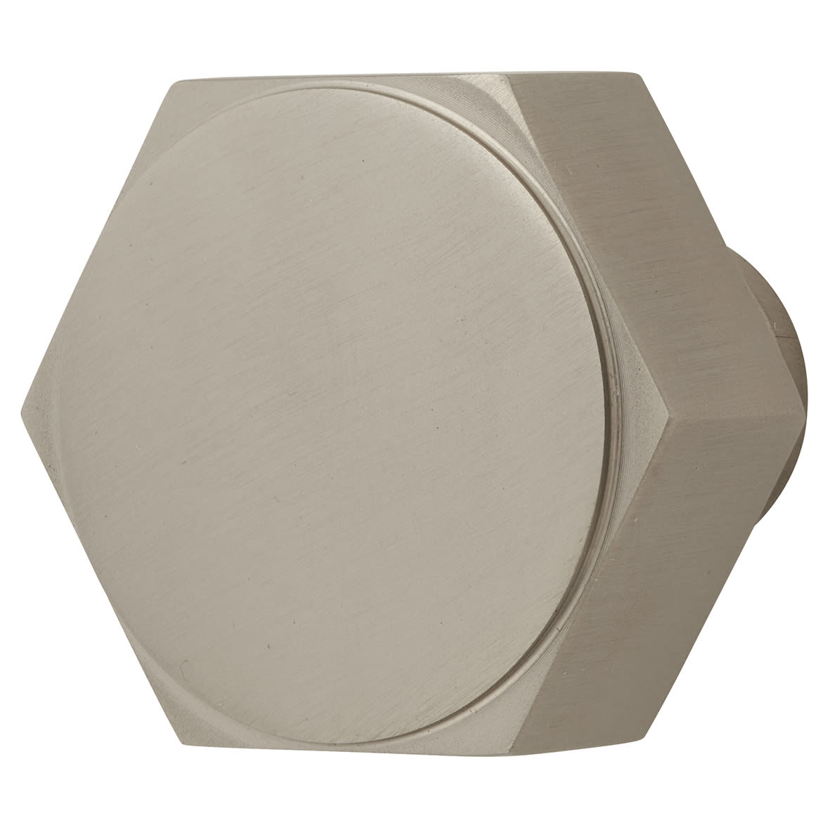 Vesper Hex Cabinet Knob - 40mm Diameter - Satin Nickel