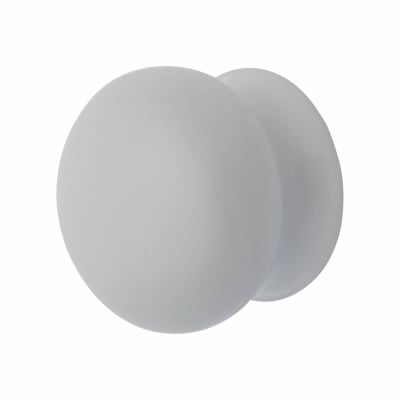 Ceramic/Porcelain Mushroom Round Cabinet Knob - 35mm Diameter - White