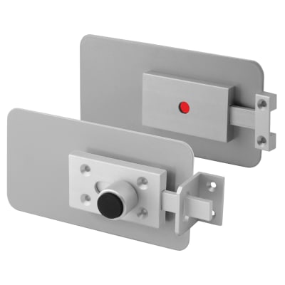 Repair / Replace Cubicle Indicator Bolt - 12-21mm Panels - Horizontal - Satin Anodised Aluminium