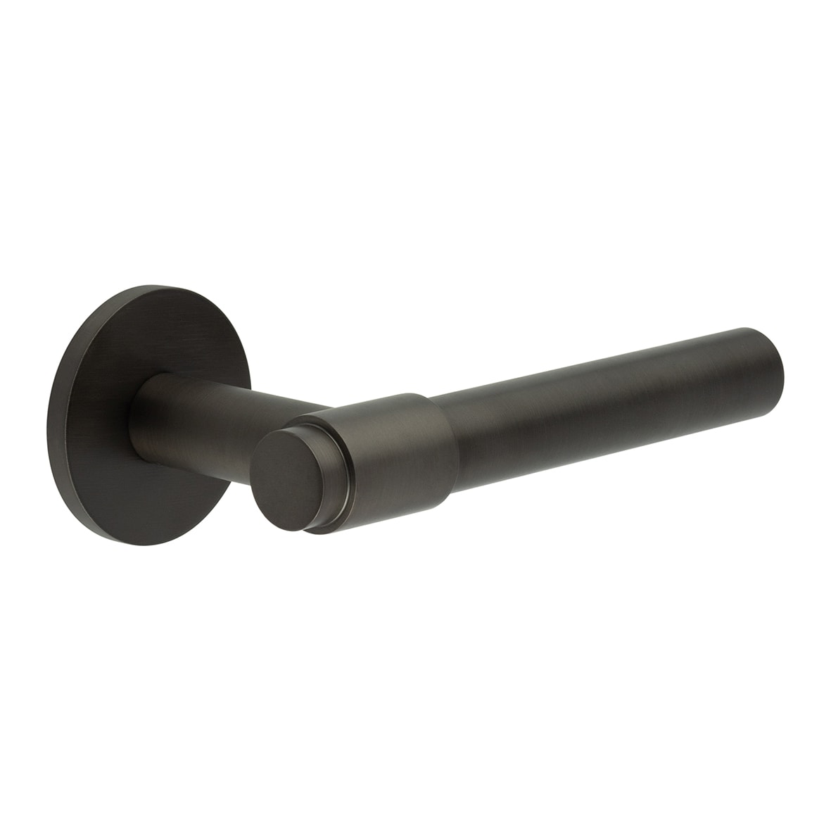 Dark Bronze Fixed Dead Door Handles on Round Rose - CR-103 Range