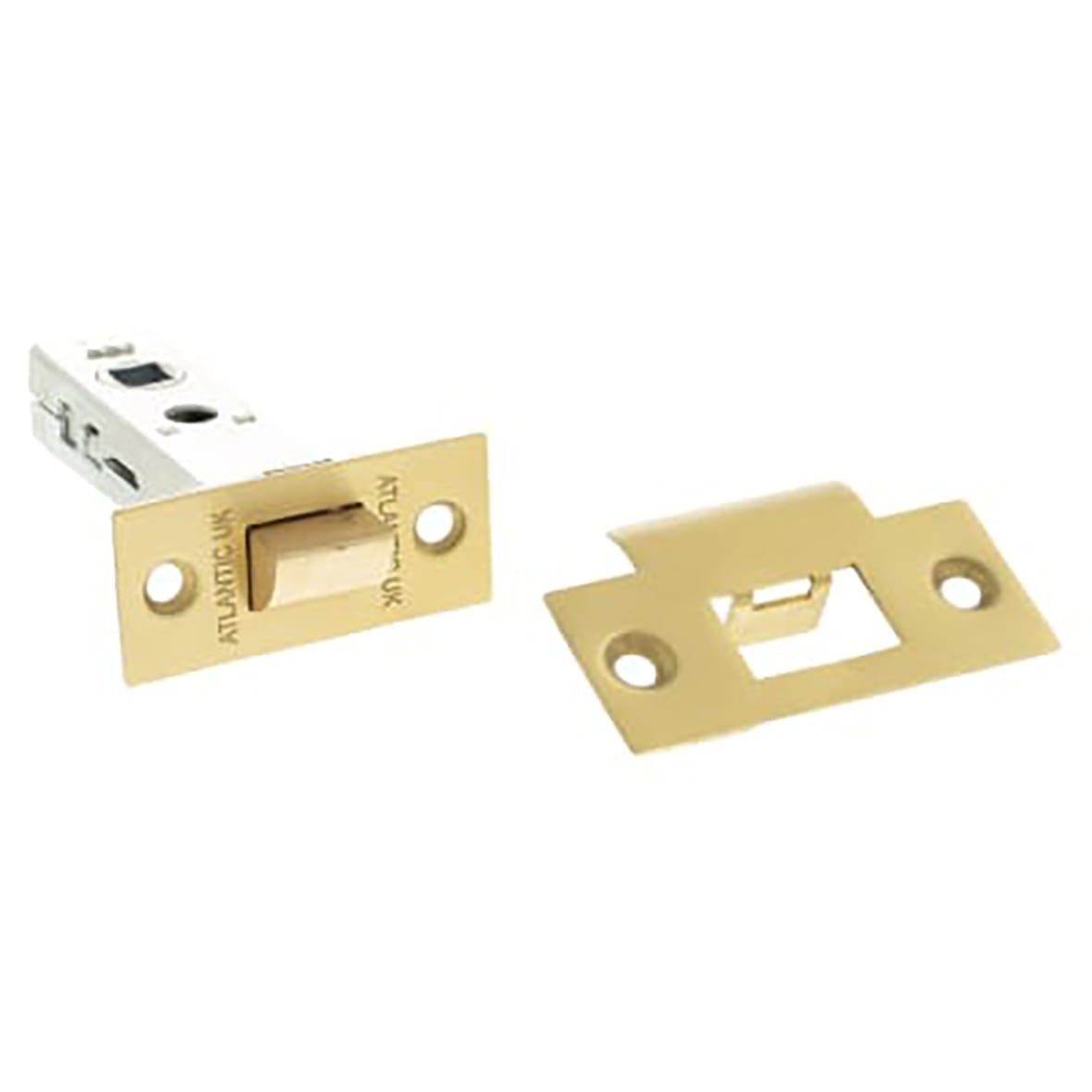 Heavy Duty Tubular Latch - 80mm Case - 60mm Backset - Square - Satin Brass