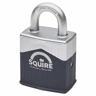 Warrior Open Shackle Padlock - 45mm Body - 20 x 20mm Shackle - Blue