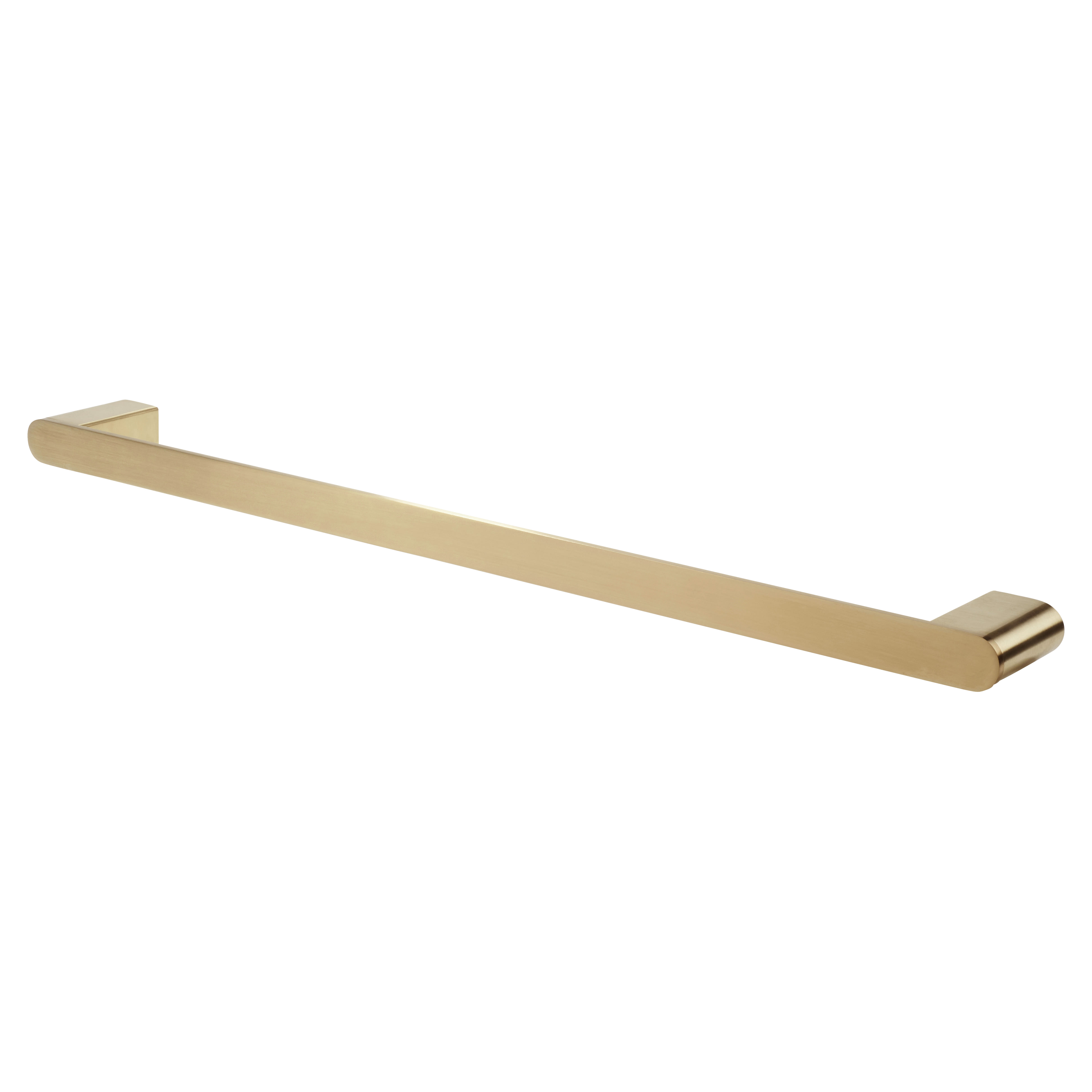 Designer Square Towel Rail - 600 x 65 x 25mm- PVD Satin Brass