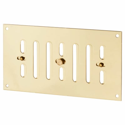 Hit & Miss Vent - 165 x 89mm - Polished Brass