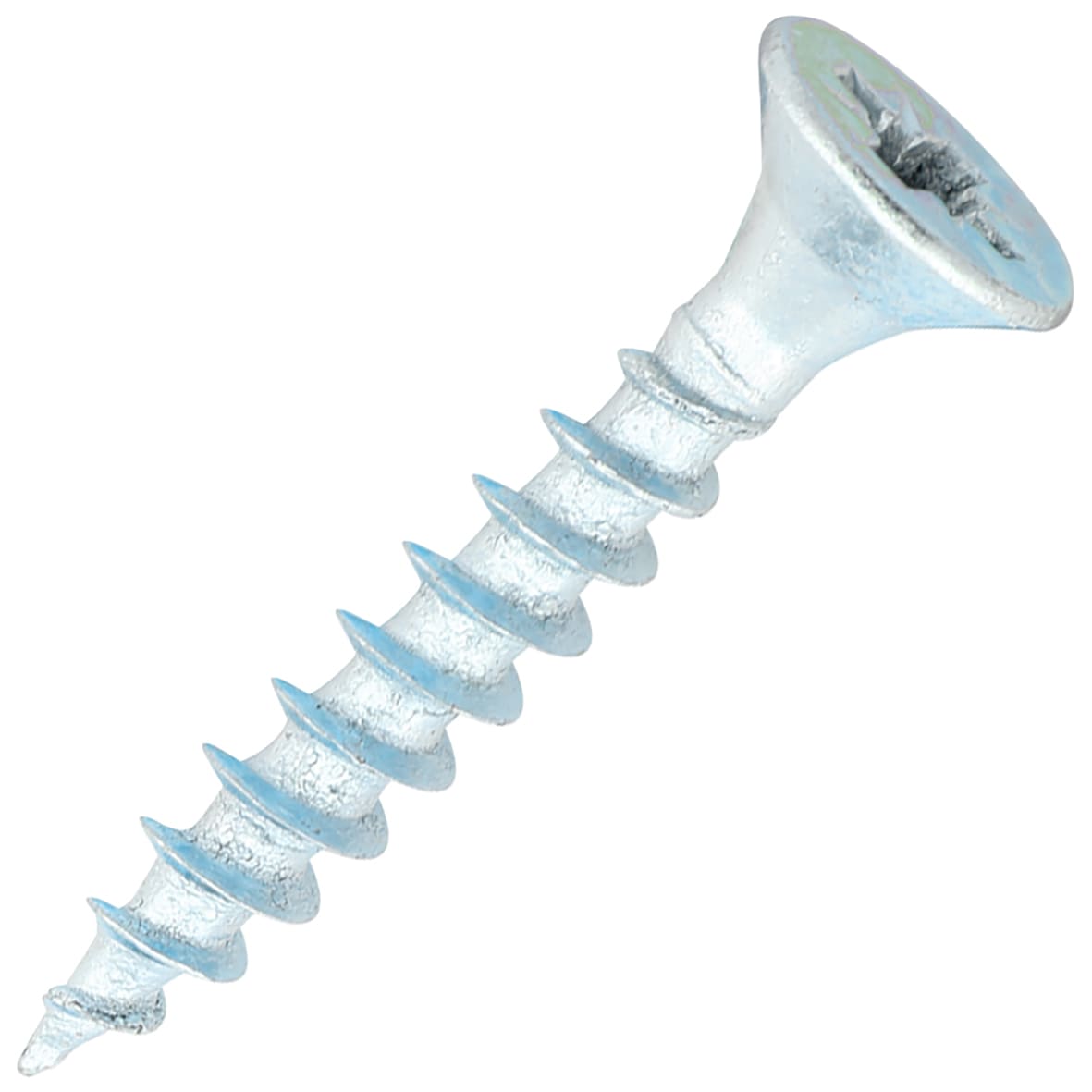 General Purpose Pozi Countersunk Chipboard Wood Screws - 4.0 x 25mm - Zinc Plated - Pk of 200