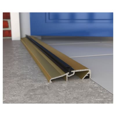 Narrow Slimline Threshold - 914mm Length - Inward/Outward Opening Doors - Gold Anodised