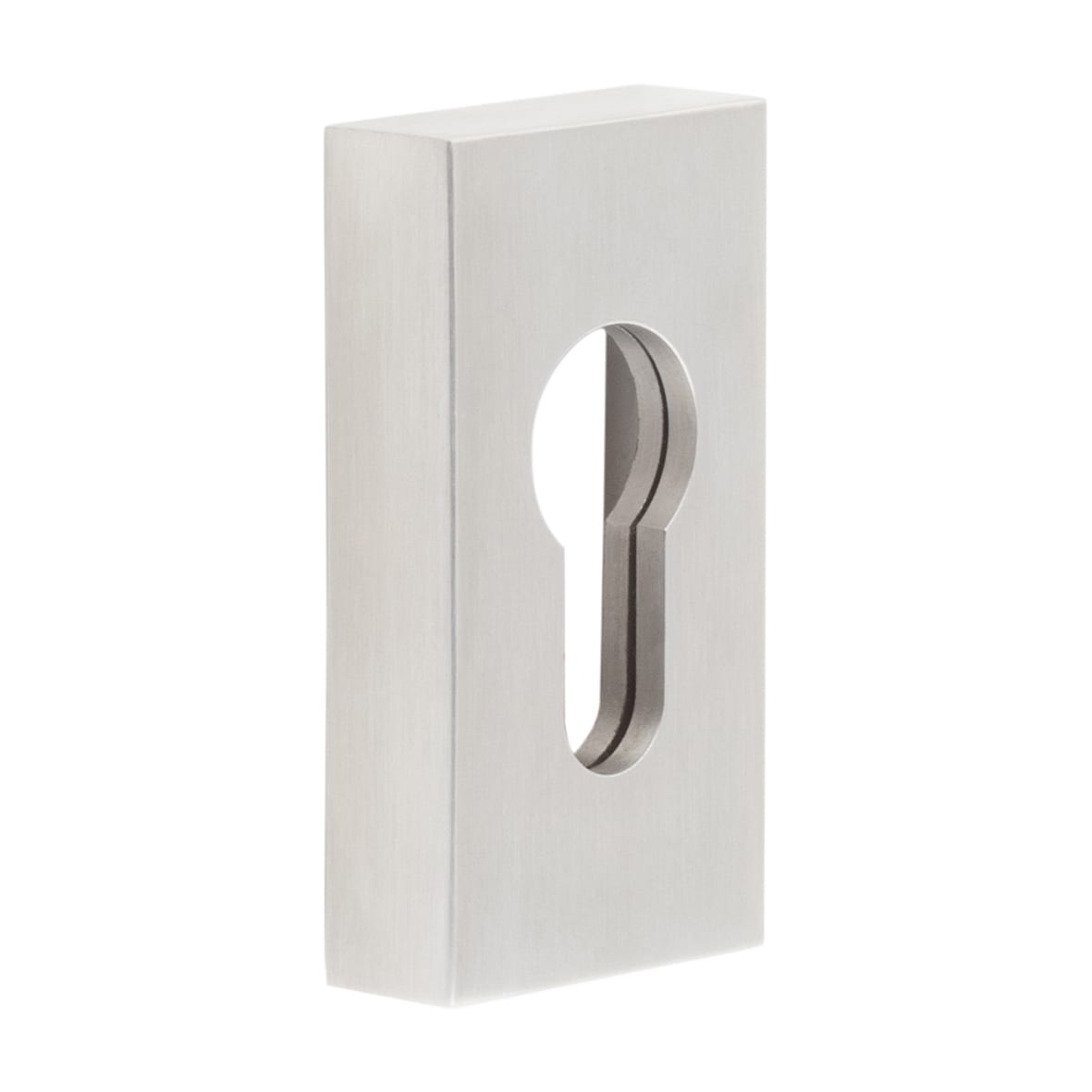 Rectangular Escutcheon - 65 x 35mm - Euro - Satin Stainless Steel
