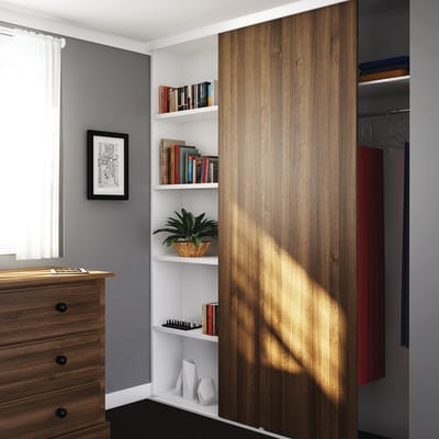 Single Wardrobe Top Sliding Door Kit - 2000mm Track - 30kg Max Door Weight