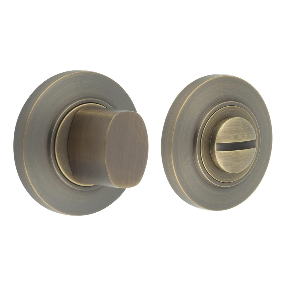 Inner 3 Turn & Release with Chamfered Rose - 47mm Diameter - Antique Brass