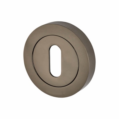 Escutcheon - 50mm Diameter - Keyhole - Black Nickel