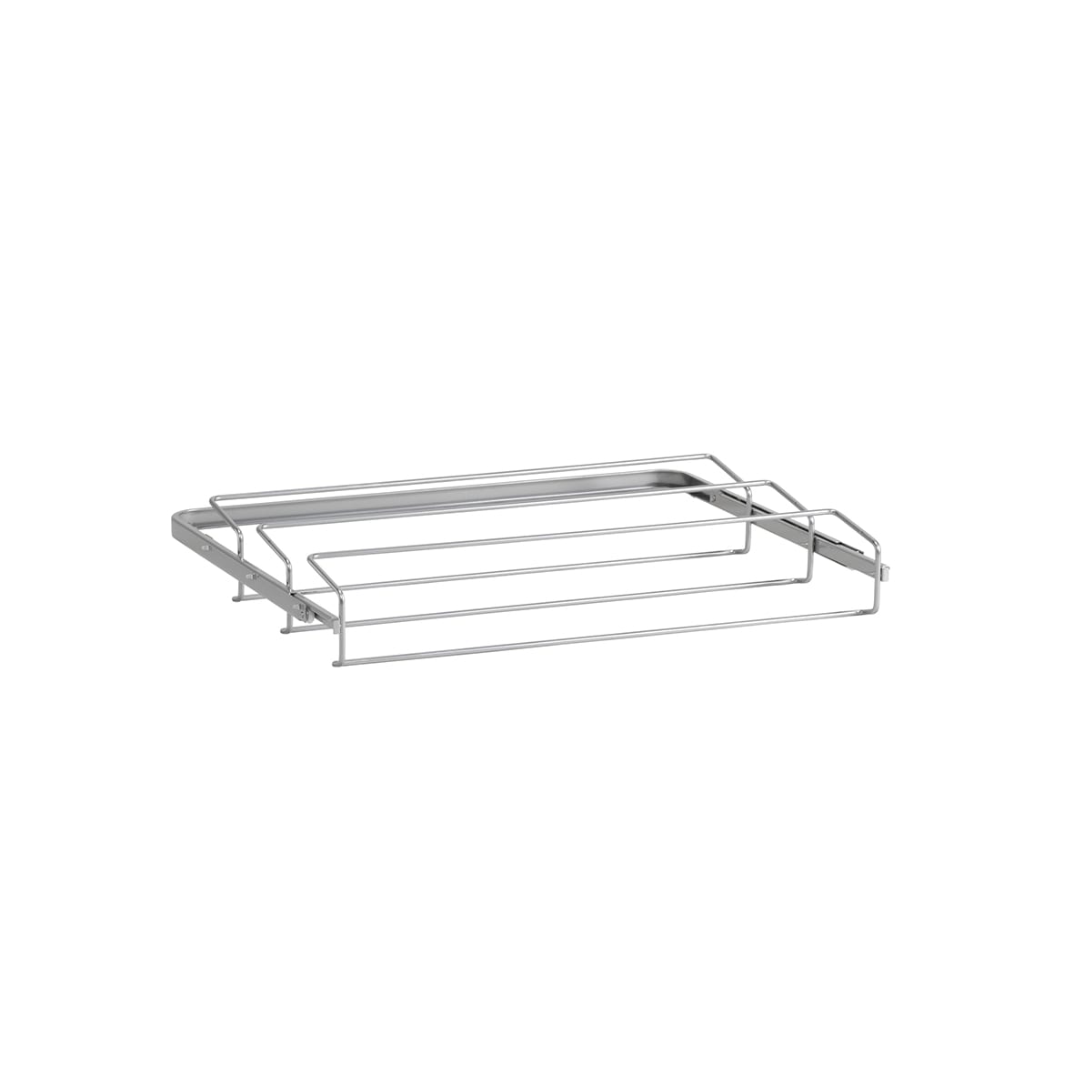 Top Track System - Click In Triple Wire Gliding Shoe Rack - 613 x 100 x 440mm - Platinum