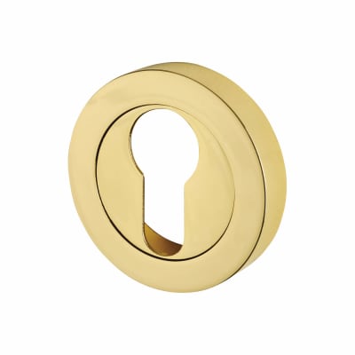 Escutcheon - 50mm Diameter - Euro - Polished Brass