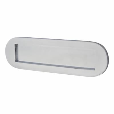 Radius Letter Plate - 254 x 77mm - Satin Chrome