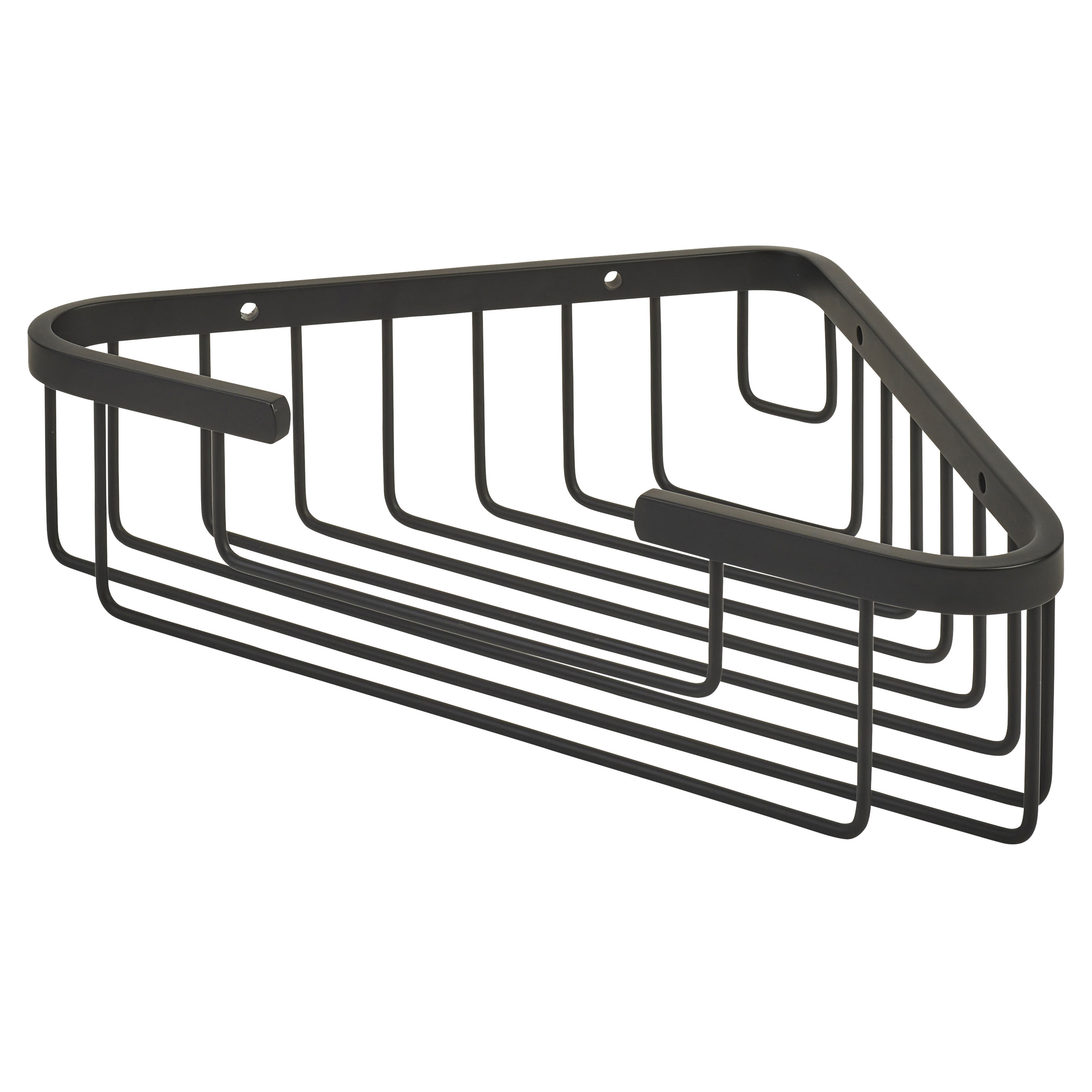 Small Corner Shower Soap Dish Basket - 63 x 255 x 195mm - Matt Black