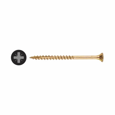 Cutter Pozi Countersunk Wood Screws - 4.0 x 60mm - Yellow Zinc - Pack of 200