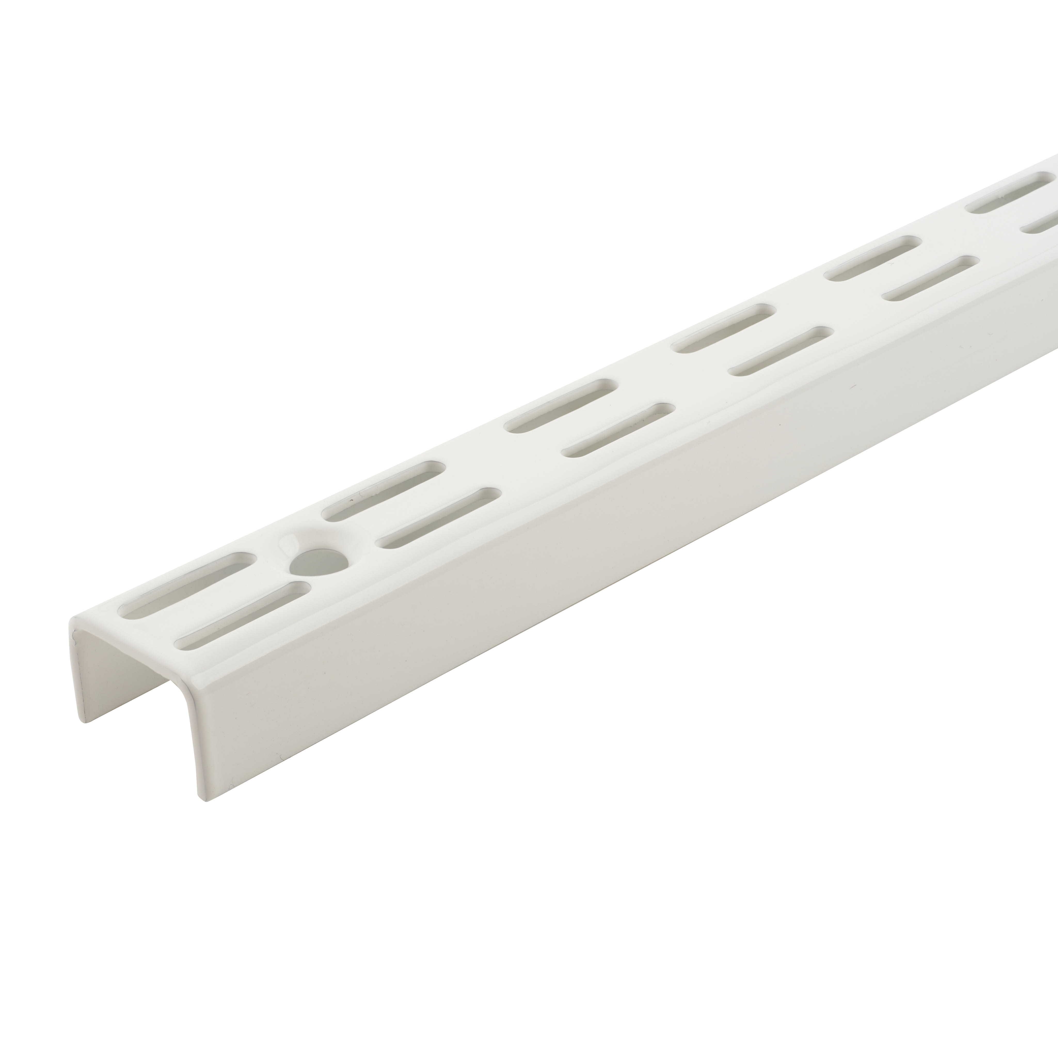Twin Slot Shelving System - Shelf Wall Upright - 1340mm Length - White