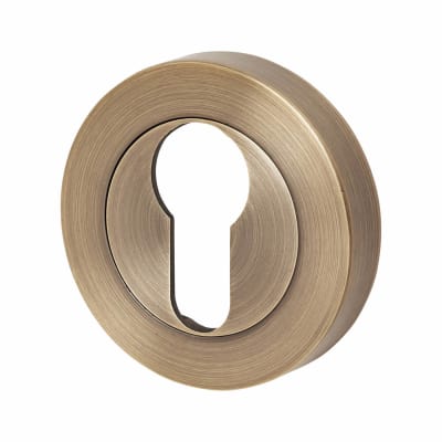 Escutcheon - 52mm Diameter - Euro - Antique Brass