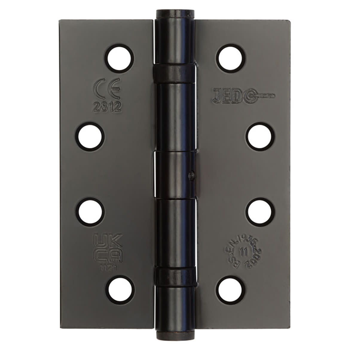 Ball Bearing Grade 11 Butt Fire Door Hinge - 102 x 76 x 2.7mm - Matt Black - Pair