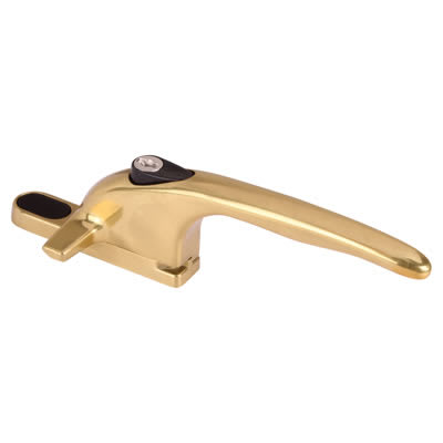 Virage Cockspur Locking Window Handle - 9mm Nose Height - Right Hand - Gold