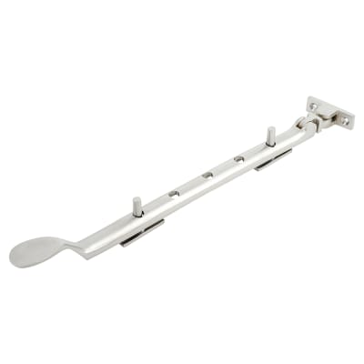 Cast Victorian Casement Window Stay - 12"/300mm Length - Satin Chrome