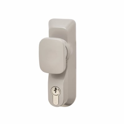 1413.KE.SE Outside Access Device - Rectangular Knob - Silver