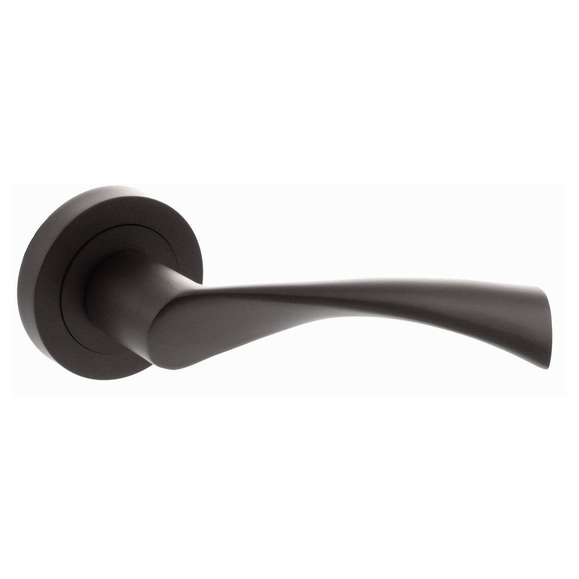 Status Colorado Door Handle on Rose - Urban Dark Bronze