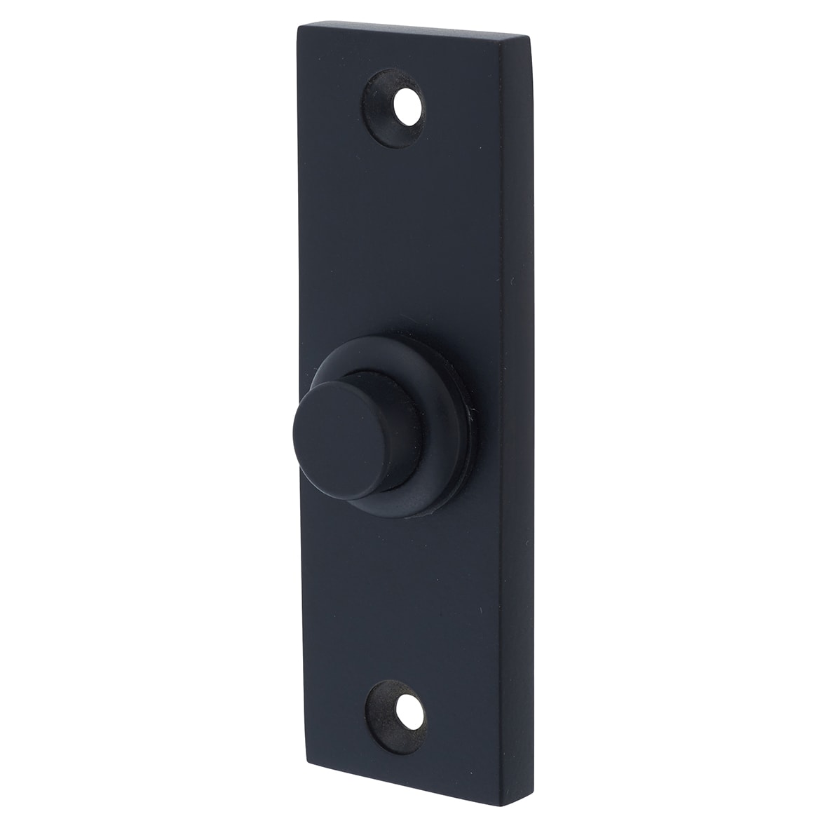 Marcus Matt Black Rectangular Bell Push - 76 x 25mm