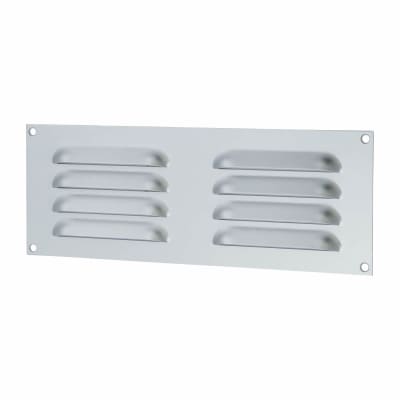 Hooded Louvre Vent - 242 x 89mm - 3344mm² Free Air Flow - Satin Aluminium