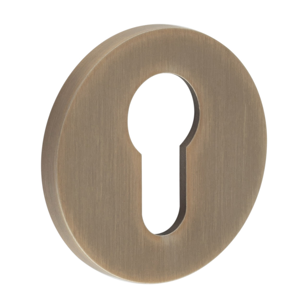 Escutcheon - 54mm Diameter - Euro - Antique Brass