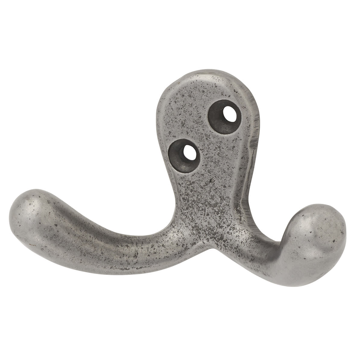 Victorian Double Coat Hook - 30 x 24mm - Antique Iron
