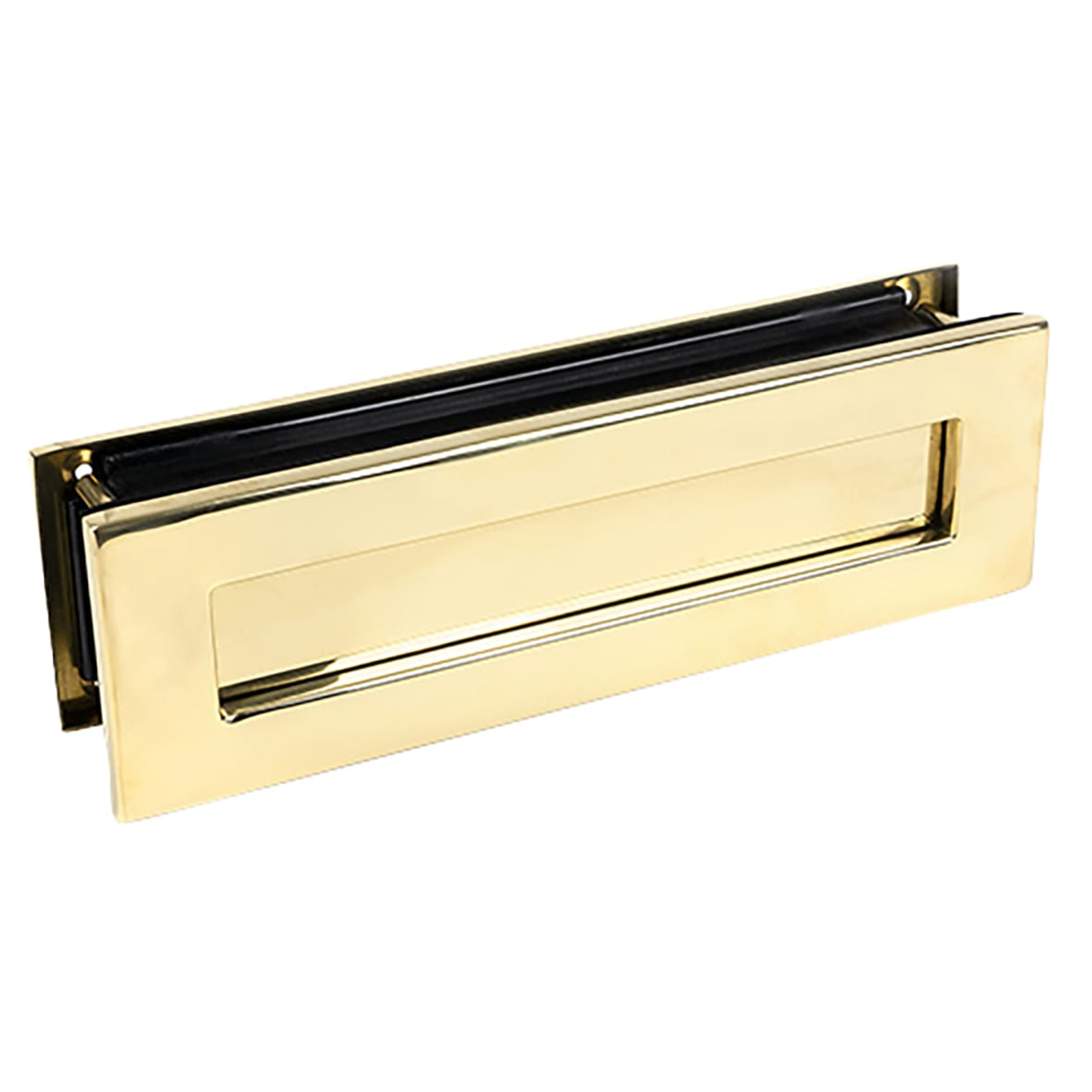 Traditional Letter Plate - 315 x 92mm - Door Thickness 42-72mm - Polished Brass 251745P
